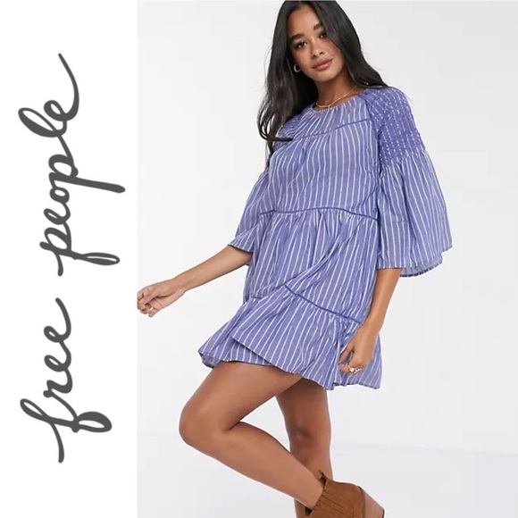 NEW!! Free People Lola Embroidered Mini Dress - Picture 3 of 9